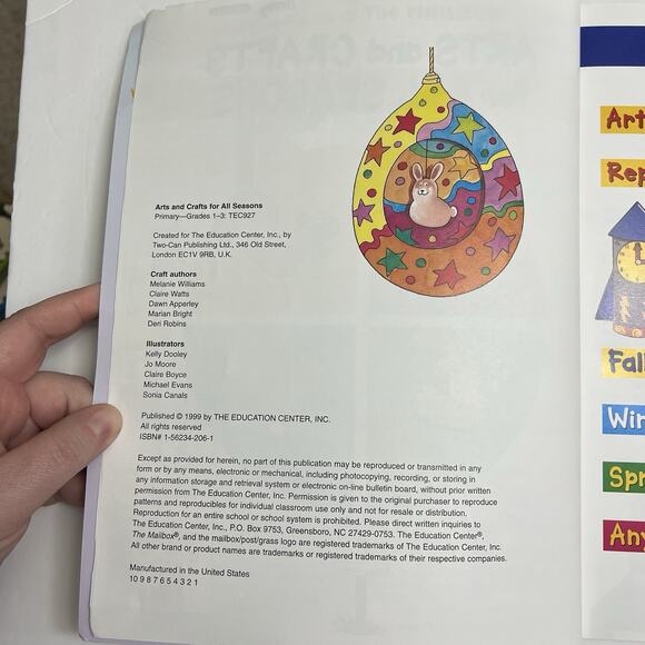 Arts and Crafts for All Seasons The Mailbox Books Staff Paperback Grades 1 to 3 - Picture 3 of 10